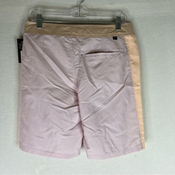 Art Class Swim Trunks Boys Pink Colorblock UPF 50+ Drawstring Shorts 14 Husky - Picture 5 of 6